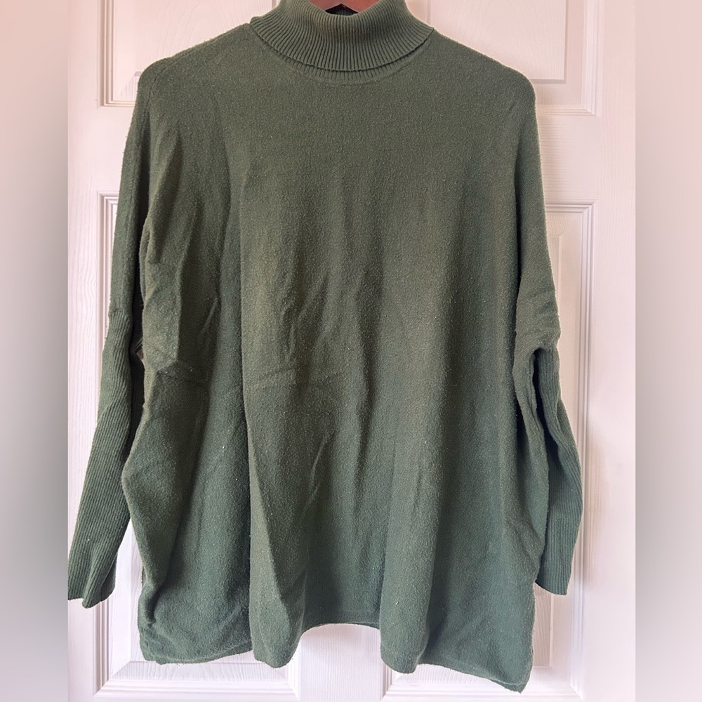B2G1F Olive green turtleneck sweater